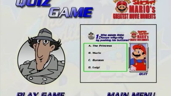 Screenshot The Super Mario Bros. Super Show: Mario's Greatest Movie Moments - Quiz Game 1