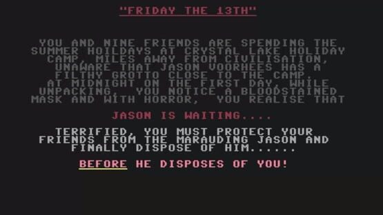 Screenshot Friday the 13th: The Computer Game 1