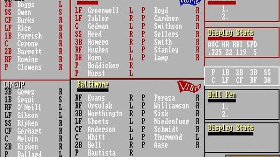 Screenshot Earl Weaver Baseball 1