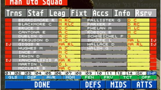 Screenshot Championship Manager '93 2
