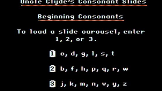 Screenshot Uncle Clyde's Consonant Slides 1