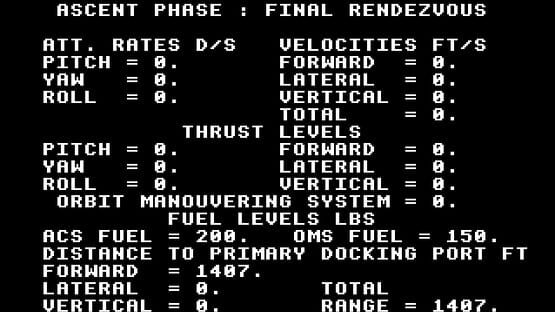 Screenshot Rendezvous: A Space Shuttle Flight Simulation 3