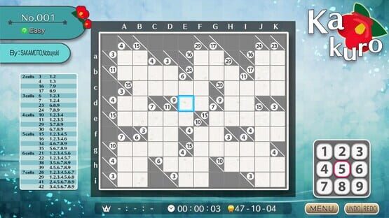 Screenshot Puzzle by Nikoli W Kakuro 2