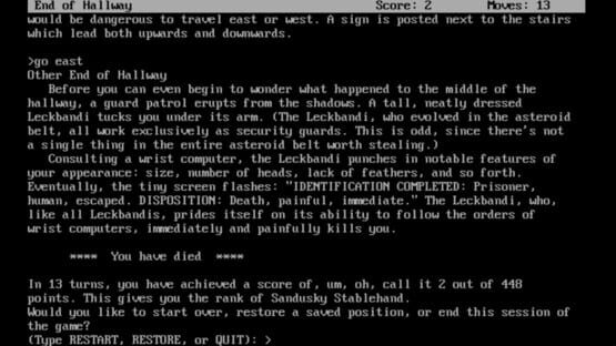 Screenshot Leather Goddesses of Phobos 1
