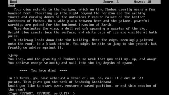 Screenshot Leather Goddesses of Phobos 3