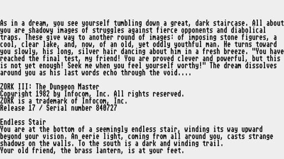 Screenshot Zork III: The Dungeon Master 1