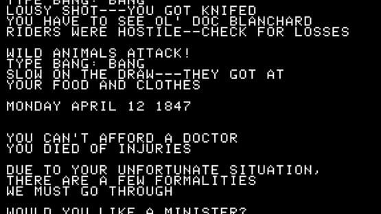 Screenshot The Oregon Trail 1