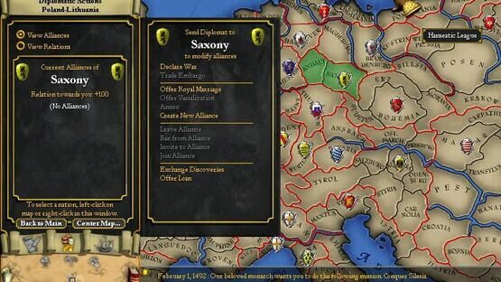 Screenshot Europa Universalis 1